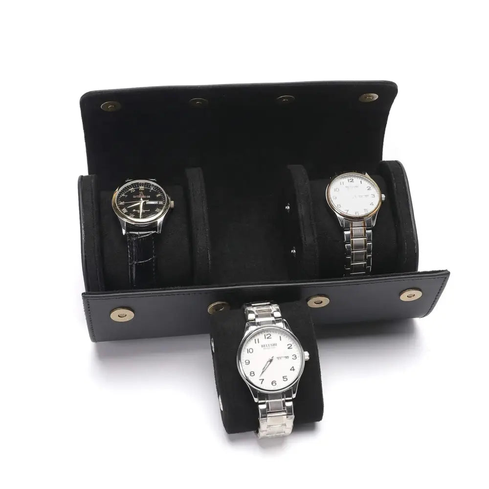 Étui à Montres en Cuir – 3 Montres