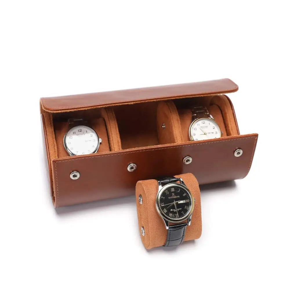 Étui à Montres en Cuir – 3 Montres
