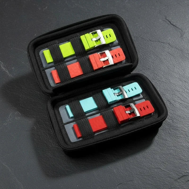 Étui à Montres Noir – 4 Emplacements