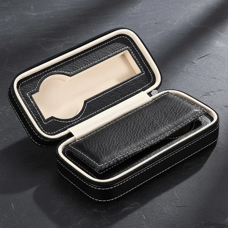 Étui à Montres Noir – 2 Montres