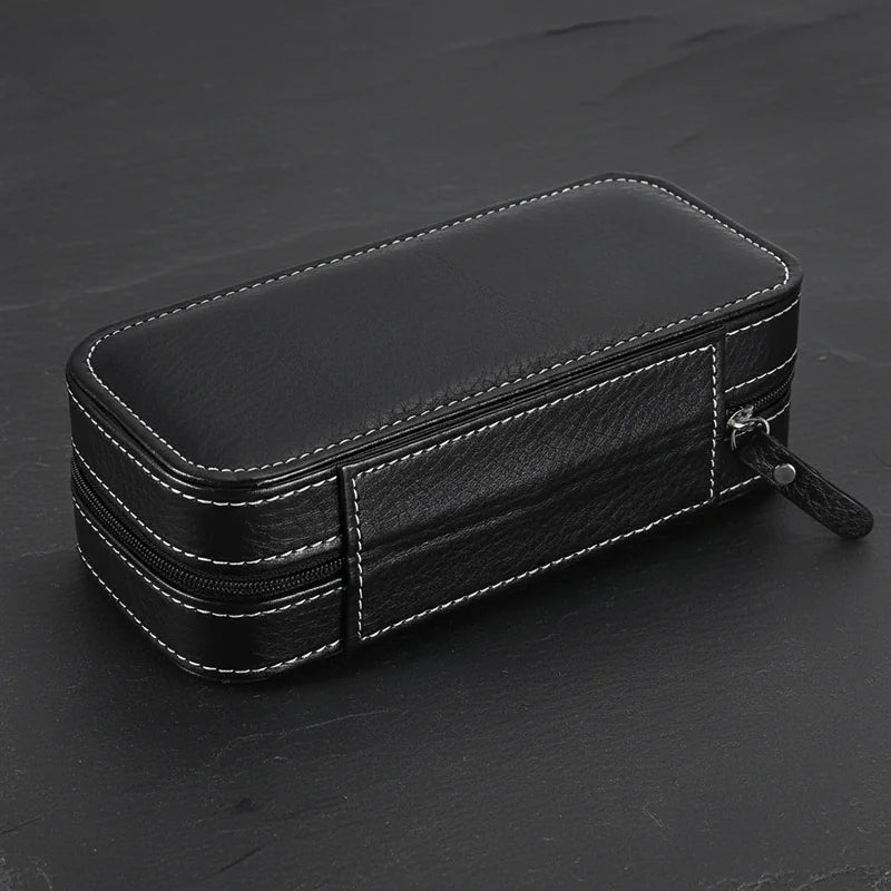 Étui à Montres Noir – 2 Montres