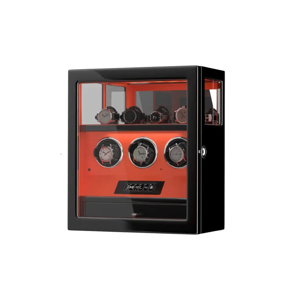 Remontoir à Montre Noir Fond Coloré – 3 Montres