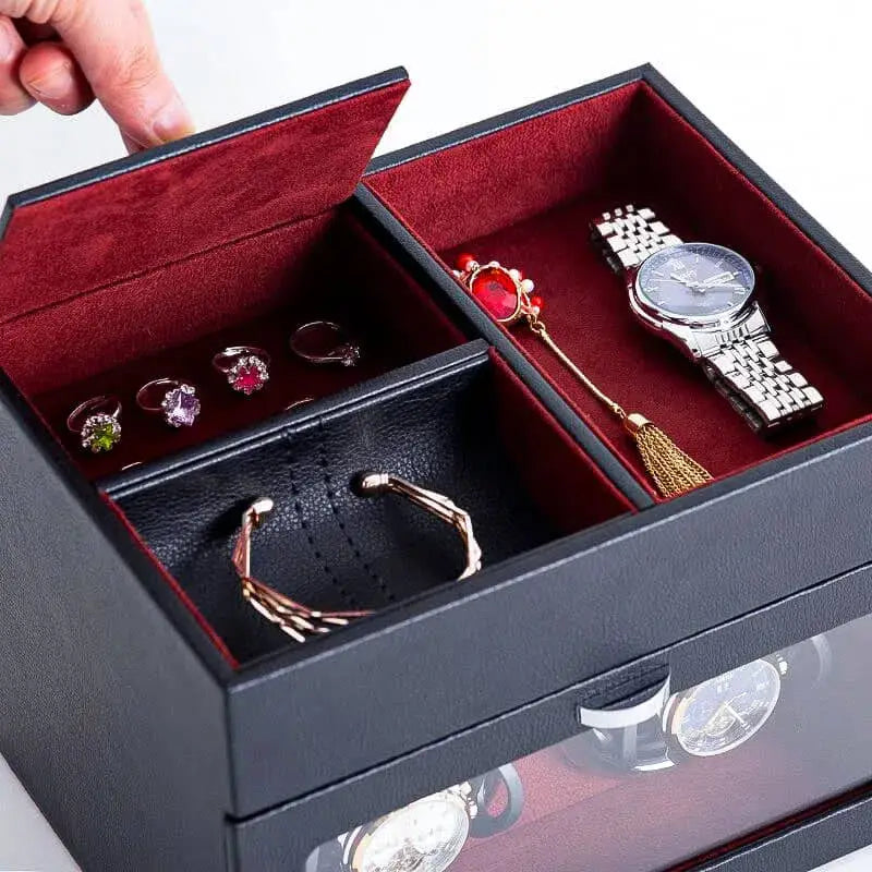 Remontoir et boîte à bijoux – Rouge