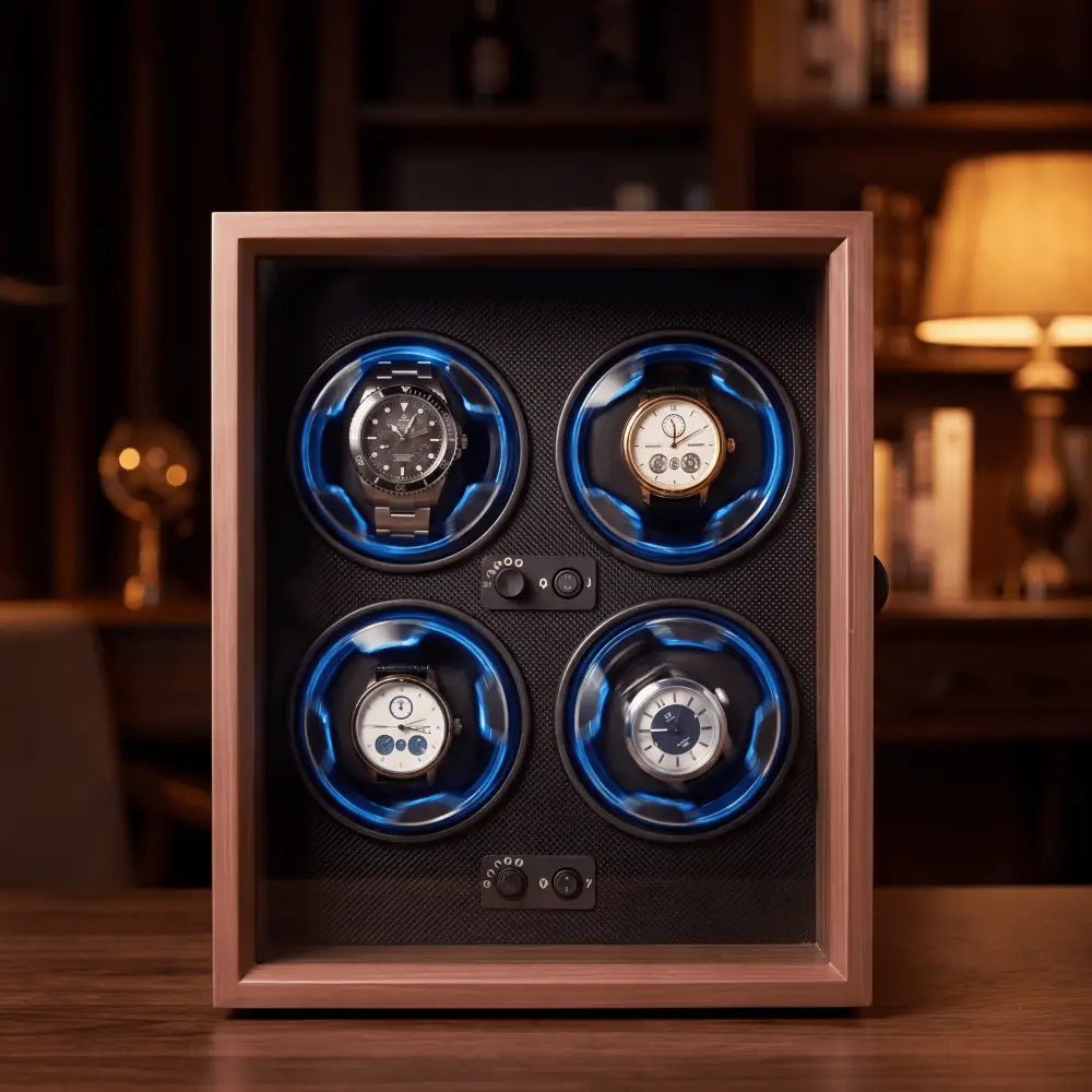 Remontoir à Montre en Bois – 4 Montres