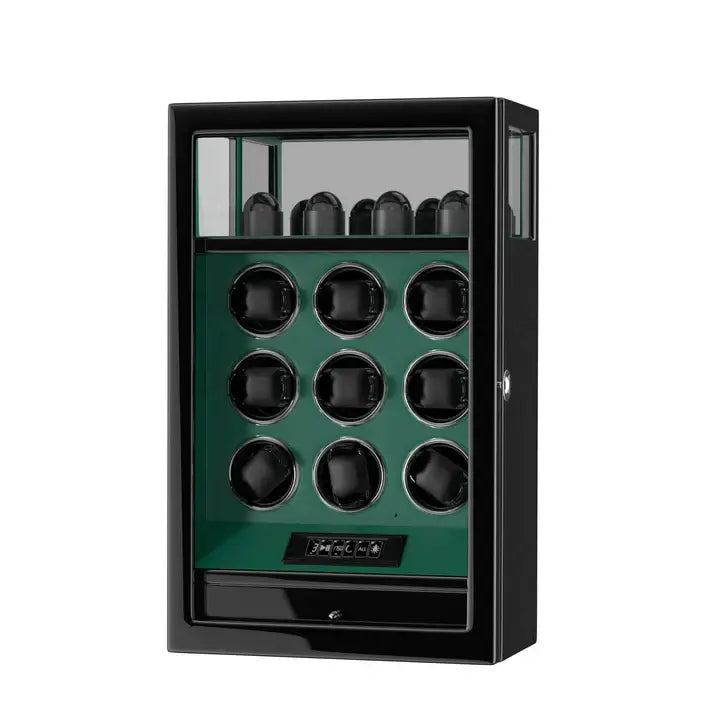 Remontoir à Montre Noir Fond Vert – 9 Montres